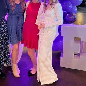 Lulu's Love Lasts Forever White Sequin Long Sleeve Maxi Dress